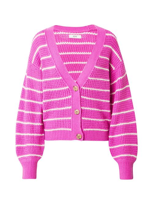 Se JDY Cardigan 'JDYELLEN'  fuchsia / hvid ved About You