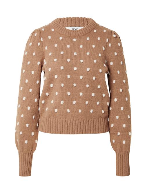 JDY Pullover 'JDYSIGRID'  lysebrun / hvid