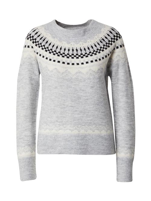 JDY Pullover 'JDYRAIN'  lysegrå / sort / hvid