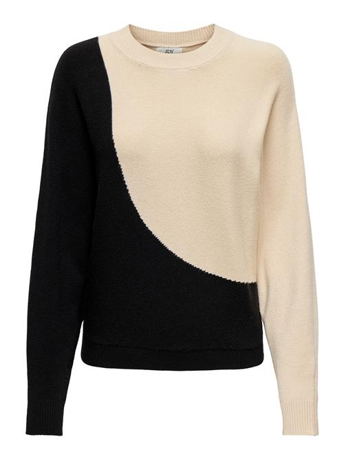 Se JDY Pullover 'JDYMarco Mia'  lysebeige / sort ved About You