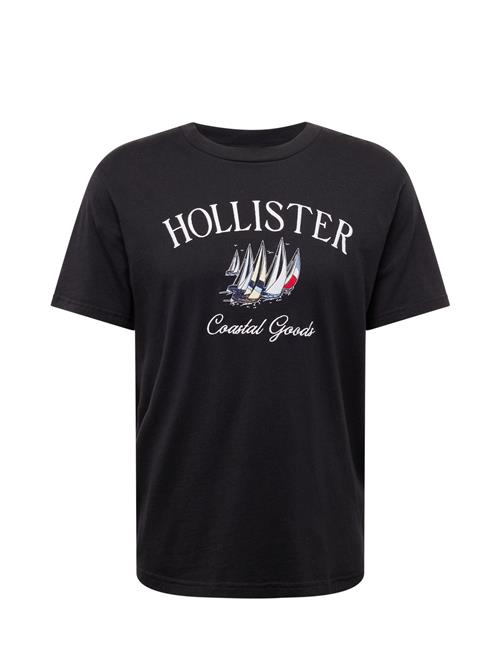 HOLLISTER Bluser & t-shirts 'COASTAL'  lyseblå / lysegrå / sort / hvid