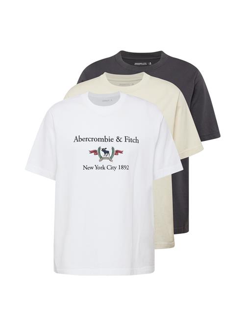 Se Abercrombie & Fitch Bluser & t-shirts  lysebeige / antracit / rød / hvid ved About You