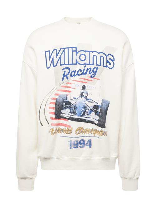 Abercrombie & Fitch Sweatshirt 'FORMULA ONE CHASE'  blå / gylden gul / lys rød / offwhite