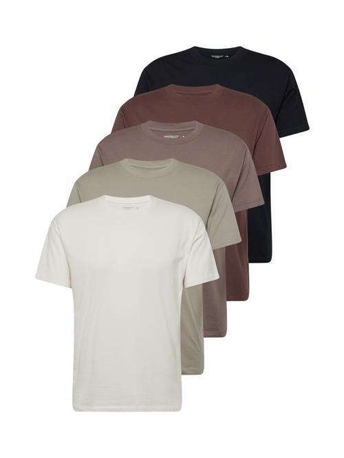 Se Abercrombie & Fitch Bluser & t-shirts 'ESSENTIAL'  brun / greige / sort / hvid ved About You