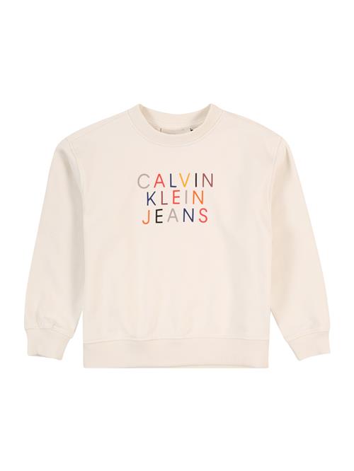 Se Calvin Klein Jeans Sweatshirt  blå / grå / rød / offwhite ved About You