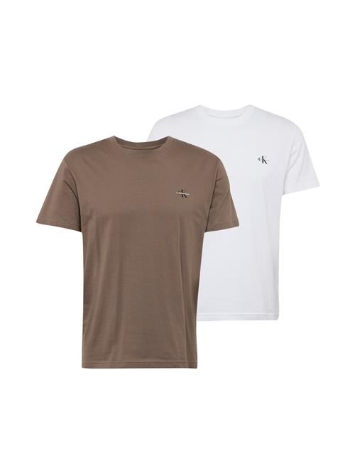 Calvin Klein Jeans Bluser & t-shirts  taupe / sort / hvid