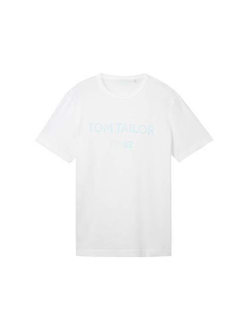 TOM TAILOR Bluser & t-shirts  aqua / hvid