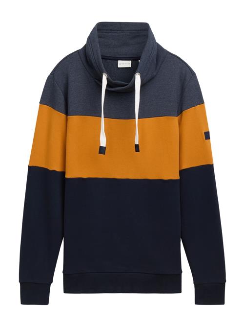 TOM TAILOR Sweatshirt  mørkeblå / orange / sort