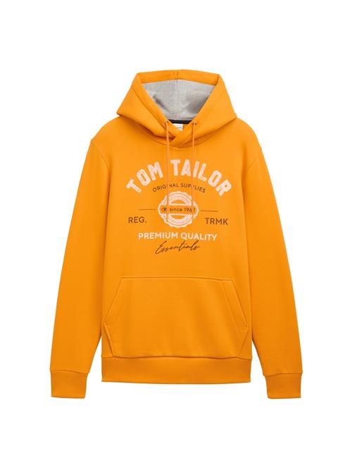 TOM TAILOR Sweatshirt  gylden gul / mørkerød / hvid