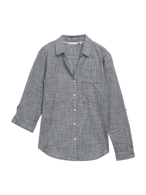 TOM TAILOR Bluse  marin / hvid