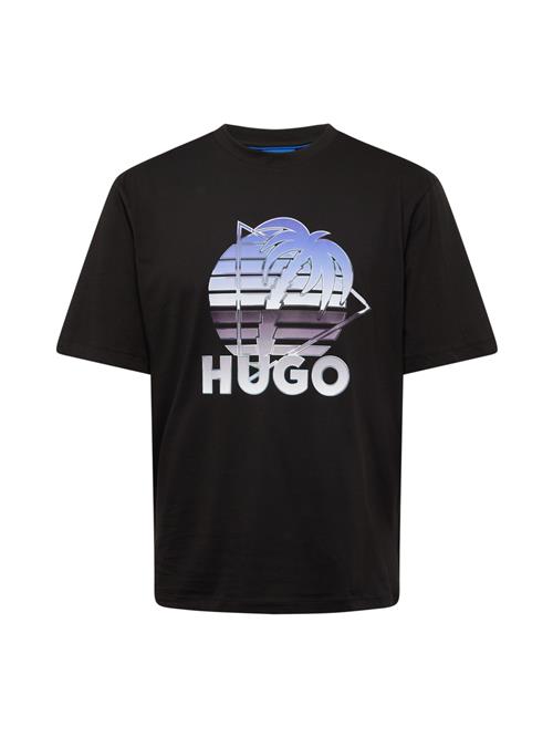 HUGO Bluser & t-shirts 'Neroe'  lyseblå / lavendel / sort / hvid