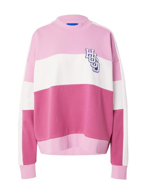 Se HUGO Sweatshirt 'Dalotte_B'  blå / lyserød / magenta / hvid ved About You