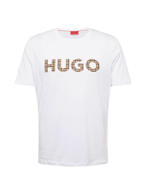 HUGO Bluser & t-shirts 'Dulivio_U243'  beige / sand / sort / hvid