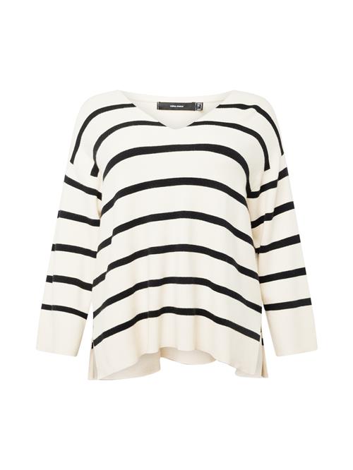 Se Vero Moda Curve Pullover 'VMCSaba'  lysebeige / sort ved About You