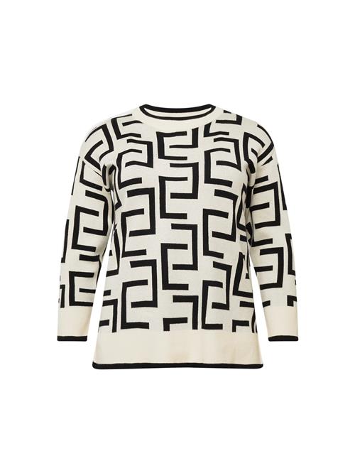 Se Vero Moda Curve Pullover 'Saba'  greige / sort ved About You