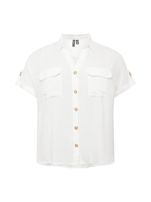 Vero Moda Curve Bluse 'BUMPY'  hvid