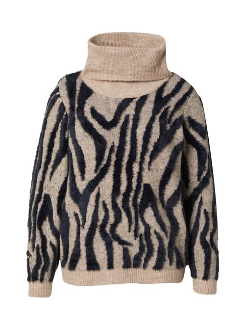 Se Vero Moda Curve Pullover 'VMCVALENTINA'  mørkebeige / sort ved About You