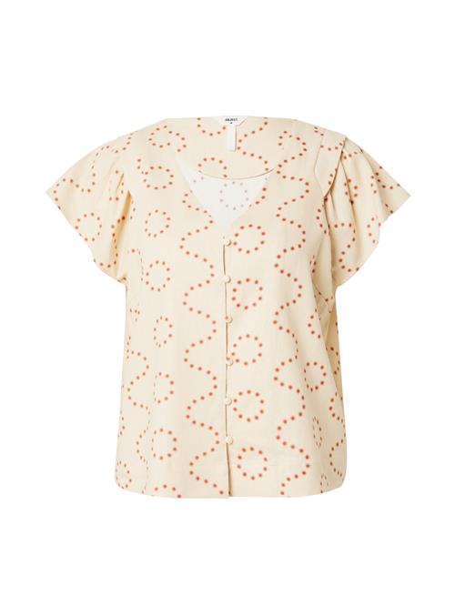 Se OBJECT Bluse 'Chang'  creme / brun ved About You