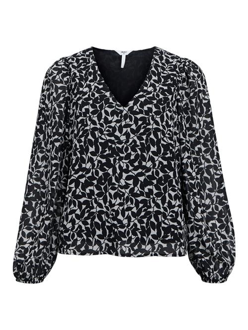 Se OBJECT Bluse 'Mila'  sort / offwhite ved About You