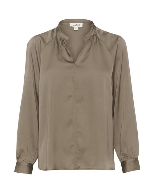 SOAKED IN LUXURY Bluse 'Loana'  sepia