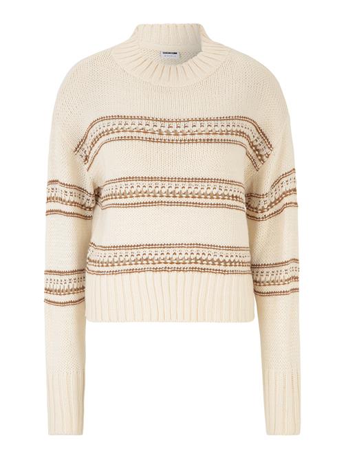 Noisy May Tall Pullover 'BIBBI'  creme / karamel