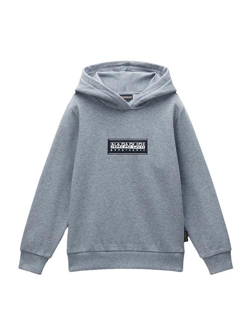 Se NAPAPIJRI Sweatshirt 'K B-CHAMOIS'  grå-meleret / sort / hvid ved About You