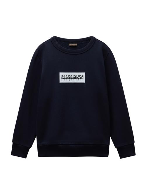 Se NAPAPIJRI Sweatshirt 'K B-CHAMOIS'  marin / hvid ved About You