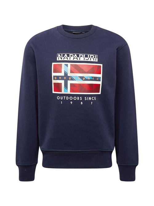 Se NAPAPIJRI Sweatshirt 'B-DOREES'  marin / lyseblå / rød / hvid ved About You