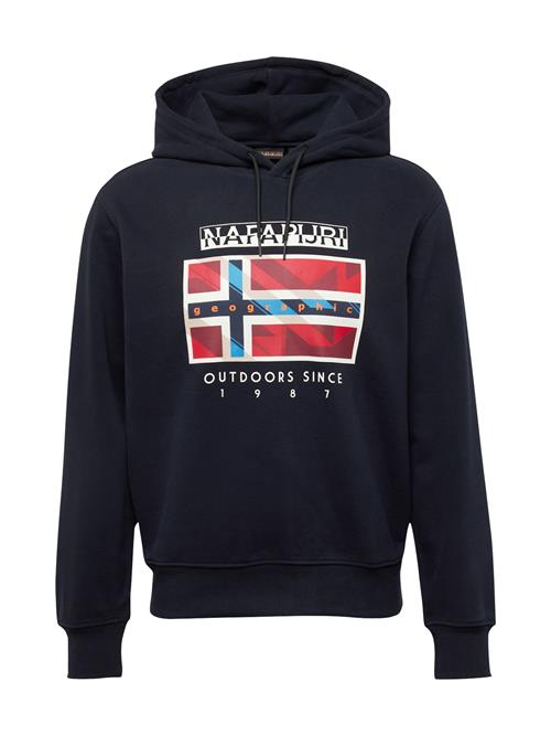 Se NAPAPIJRI Sweatshirt 'DOREES'  blå / rød / sort / hvid ved About You