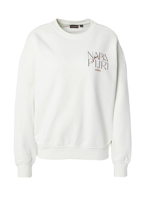 Se NAPAPIJRI Sweatshirt 'B-RHIN'  karamel / sort / hvid ved About You