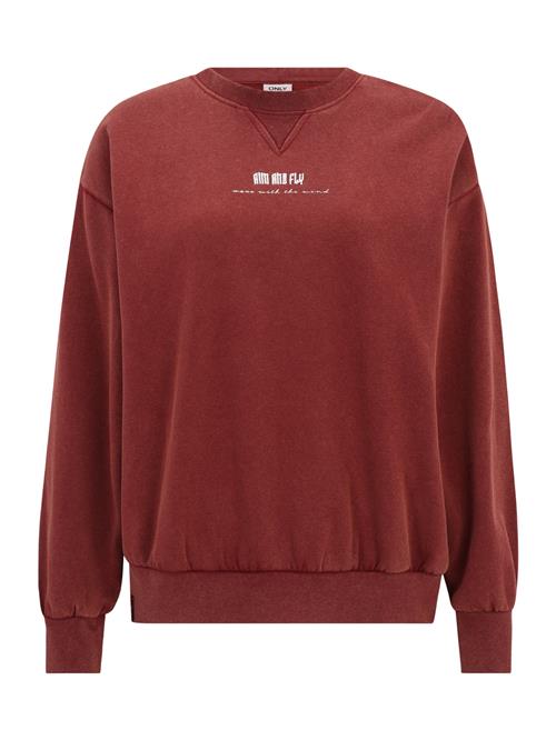 Only Tall Sweatshirt 'ONLLUCINDA'  rustbrun / hvid