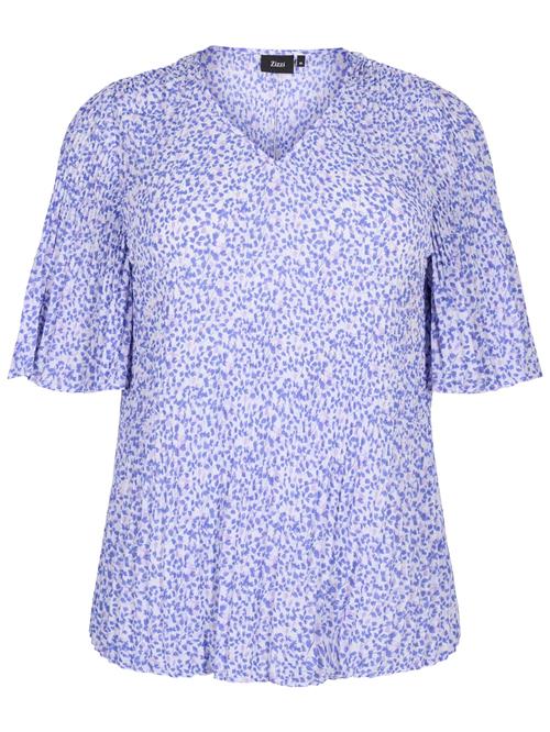 Zizzi Bluse 'Catherine'  lilla / pastelpink / hvid