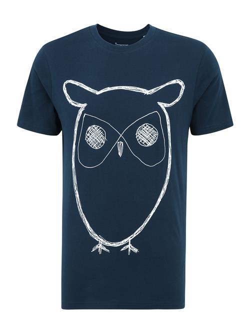 Se KnowledgeCotton Apparel Bluser & t-shirts 'Big Owl'  navy / hvid ved About You