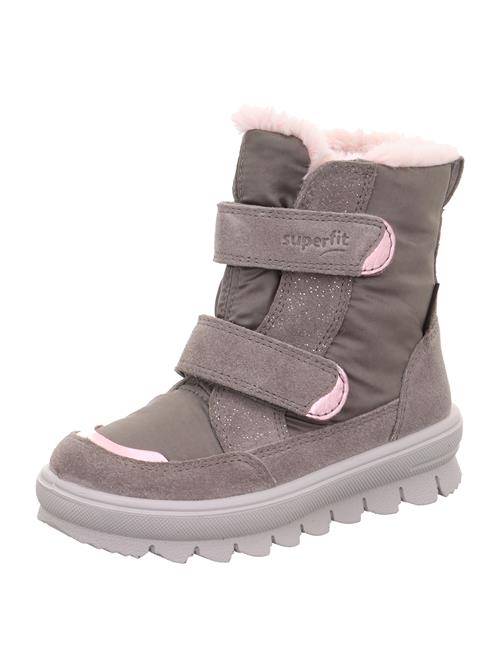 Se SUPERFIT Snowboots 'FLAVIA'  mudderfarvet / lyserød / sølv ved About You