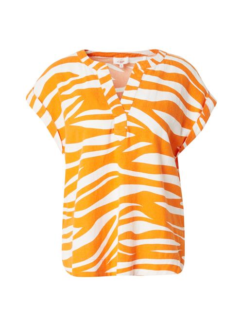 Se s.Oliver Bluse  orange / hvid ved About You