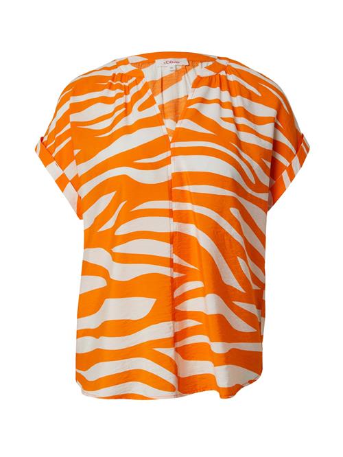 Se s.Oliver Bluse  orange / offwhite ved About You