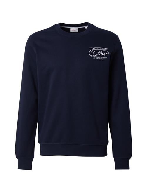 s.Oliver Sweatshirt  navy / hvid