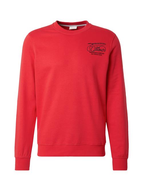 s.Oliver Sweatshirt  rød / sort