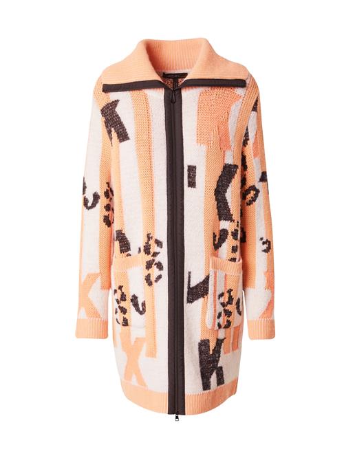 Marc Cain Cardigan  lyseorange / sort / hvid