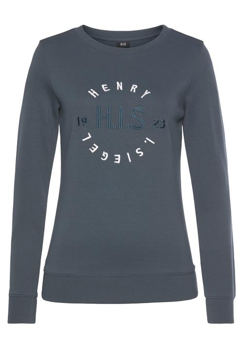 Se H.I.S Sweatshirt  navy / hvid ved About You