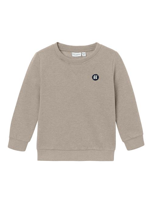 NAME IT Sweatshirt 'VIMO'  mørkebeige / sort / hvid