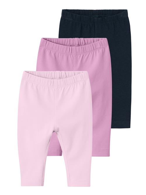 Se NAME IT Leggings 'Vivian'  natblå / pink / lyserød ved About You