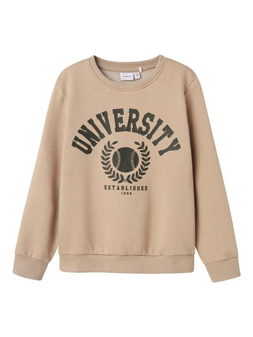 NAME IT Sweatshirt 'Tille'  mørkebeige / mørkegrøn