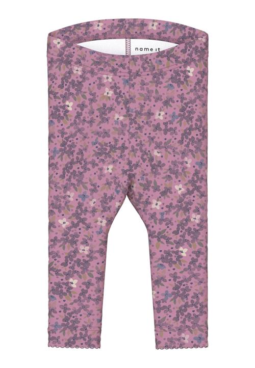 Se NAME IT Leggings 'NINNE'  creme / oliven / lysviolet / mørkelilla ved About You