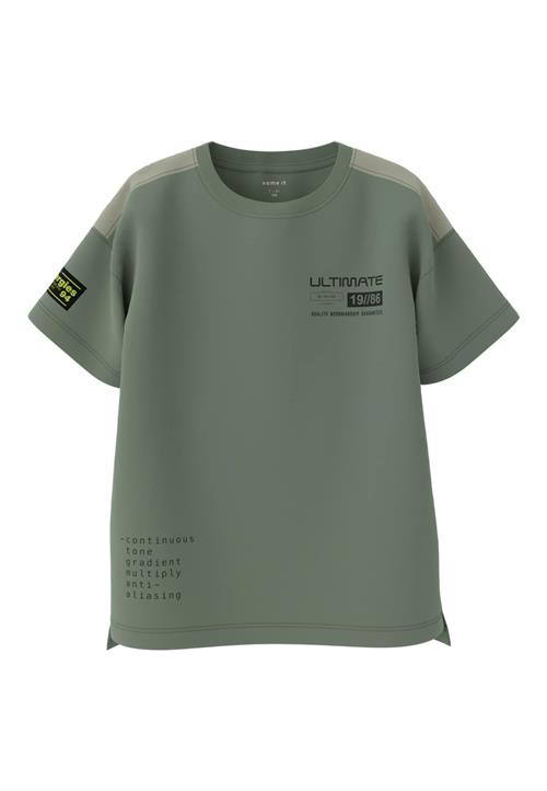 NAME IT Shirts 'LAUVEN'  lysegrøn / mørkegrøn / sort