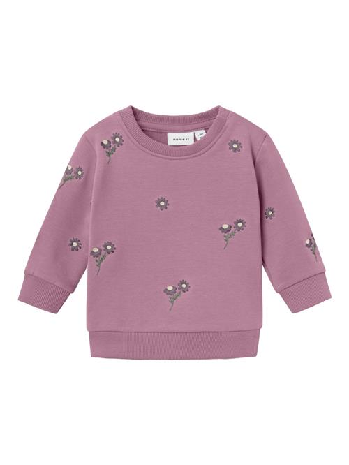 Se NAME IT Sweatshirt 'NOWA'  grøn / pastelgrøn / lysviolet / brombær ved About You