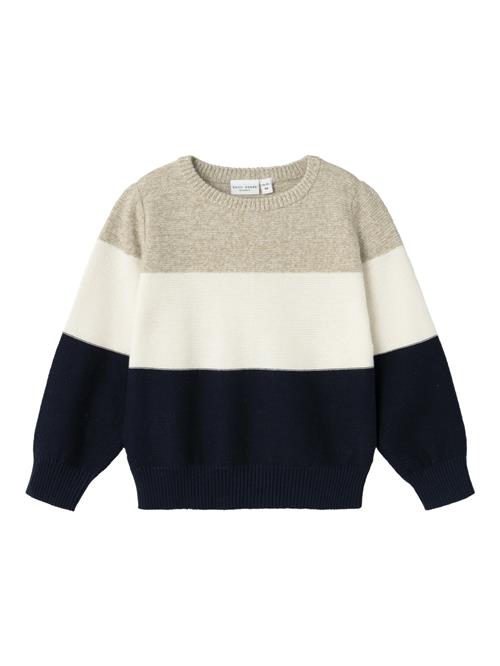 NAME IT Pullover 'Vohan'  beige-meleret / navy / naturhvid