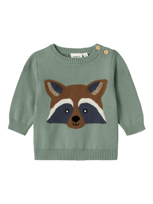 Se NAME IT Pullover 'Nalle'  marin / brun / grøn / sort ved About You