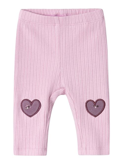 NAME IT Leggings 'NBFOLBA'  mørkegrøn / lysviolet / lyserød / hvid