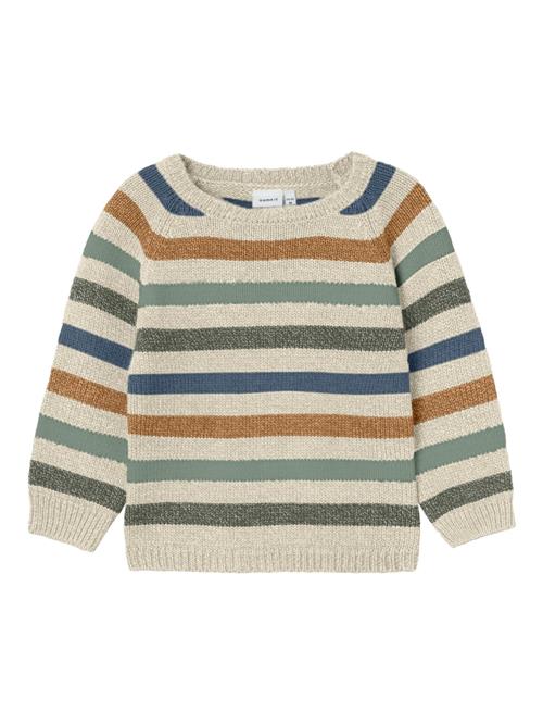 NAME IT Pullover 'NBMOSOMME'  beige / marin / mørkegrøn / mørkeorange